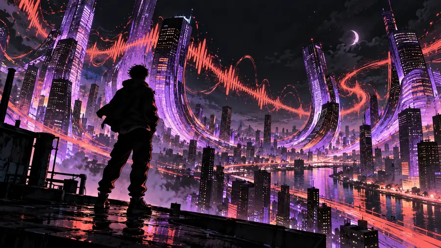 Stylized animated scene used as a starting visual