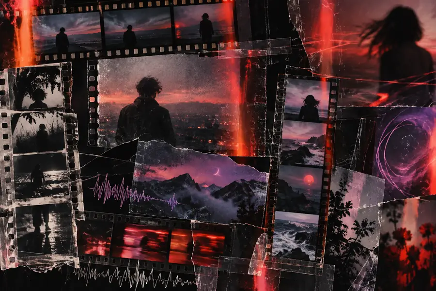 Abstract analog visual reference before a focused brief